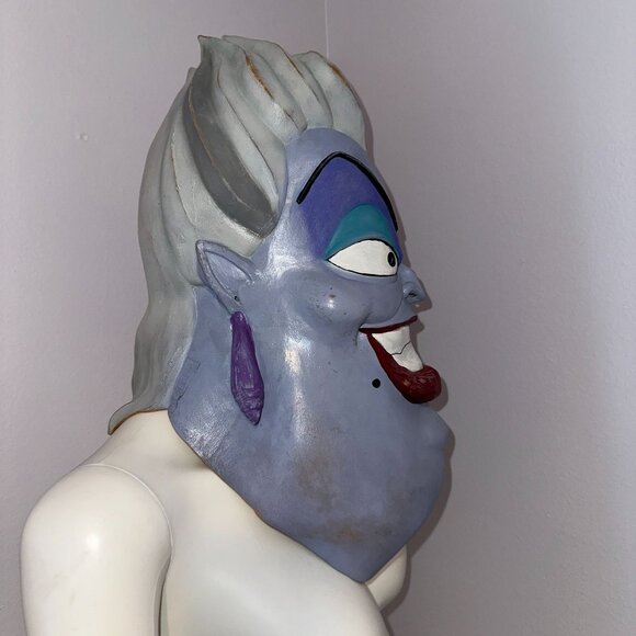 The Little Mermaid Ursula Disney Villian Halloween Mask Purple Latex Full Face - Picture 5 of 5